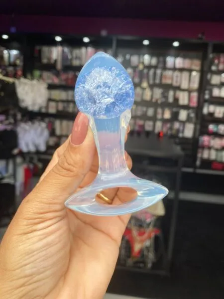 Plug P Anal Silicone Esfera Vidro Seta