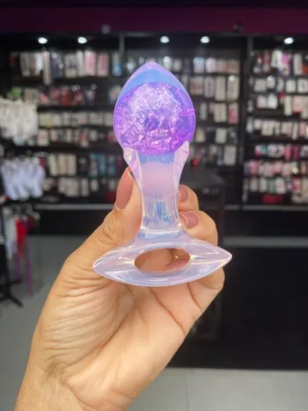 Plug P Anal Silicone Esfera Vidro Seta