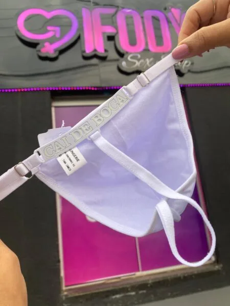 Cueca Fio Dental com Frases Neon (cai de boca) Brilha no Escuro (0012)