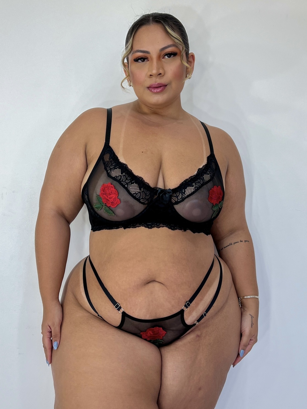 Lingerie Flower (GG) PRETO — foto 3