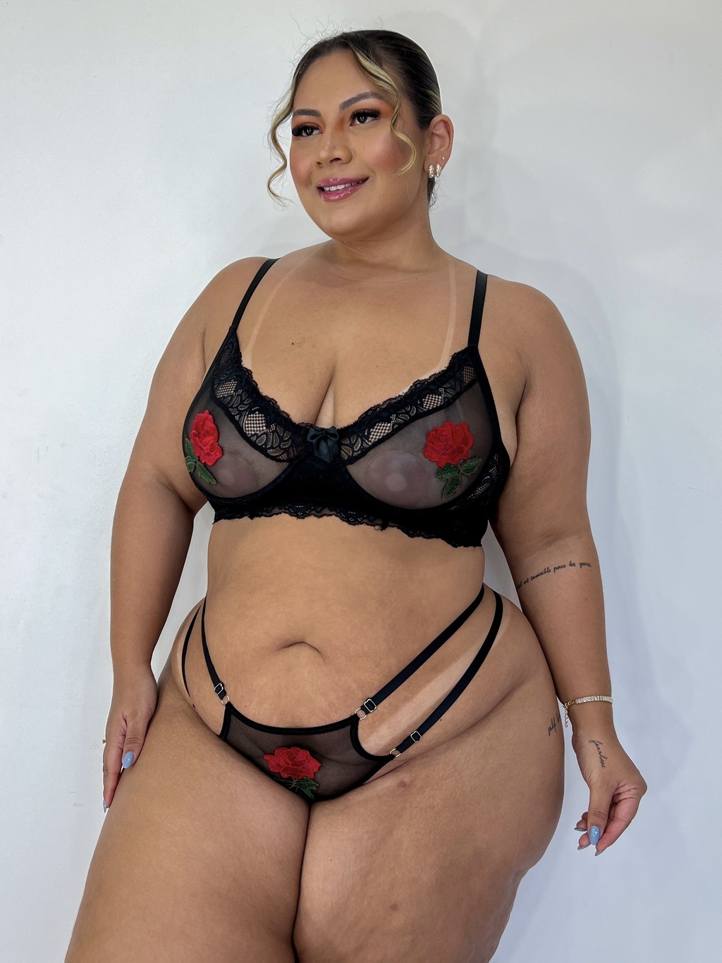 Lingerie Flower (GG) PRETO — foto 5