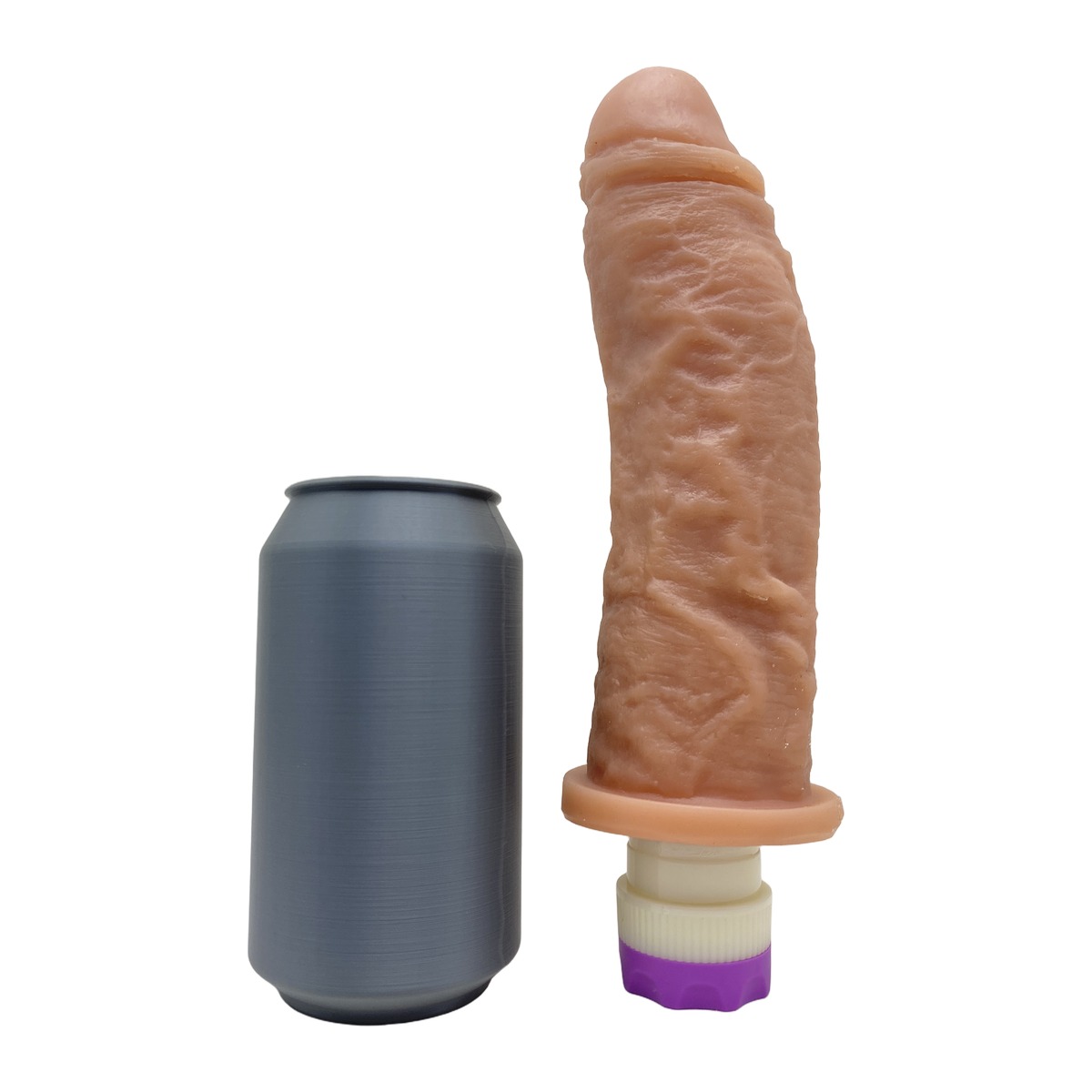 Prótese Realística 19x5,5cm com Vibro - Bege — foto 5