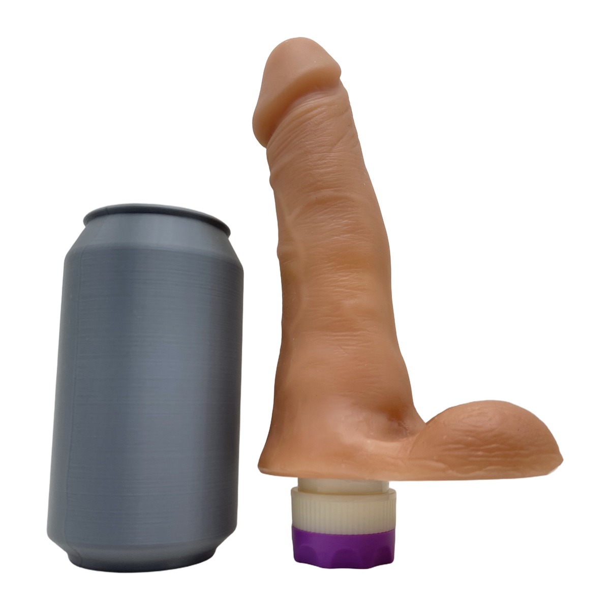 Prótese Realística 17x4cm com Vibro - Bege — foto 5