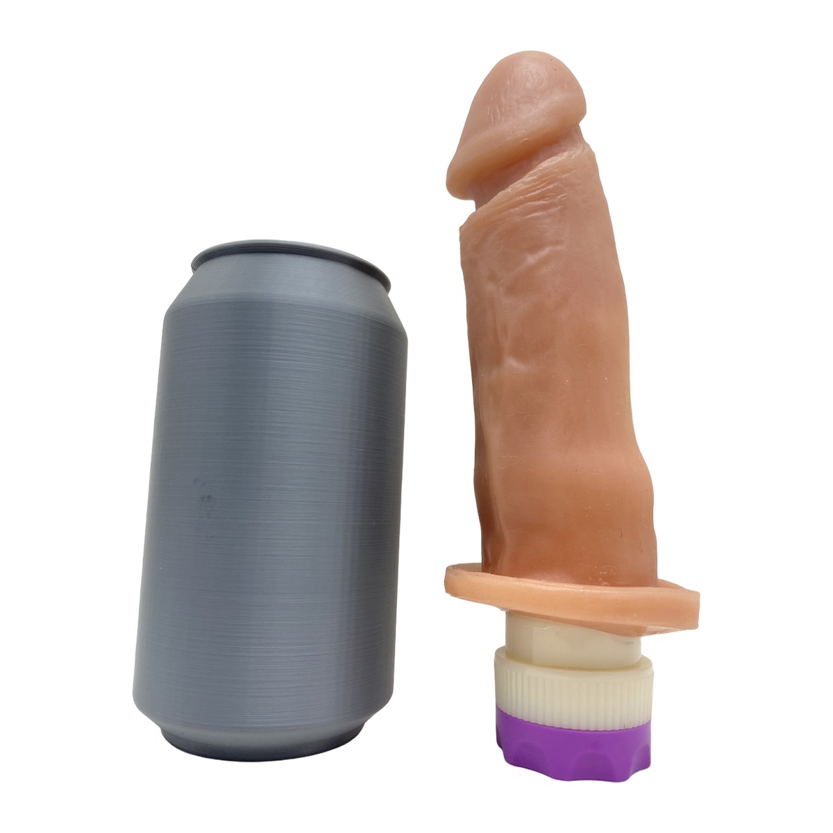 Prótese Realística 14x4cm com Vibro - Bege — foto 5