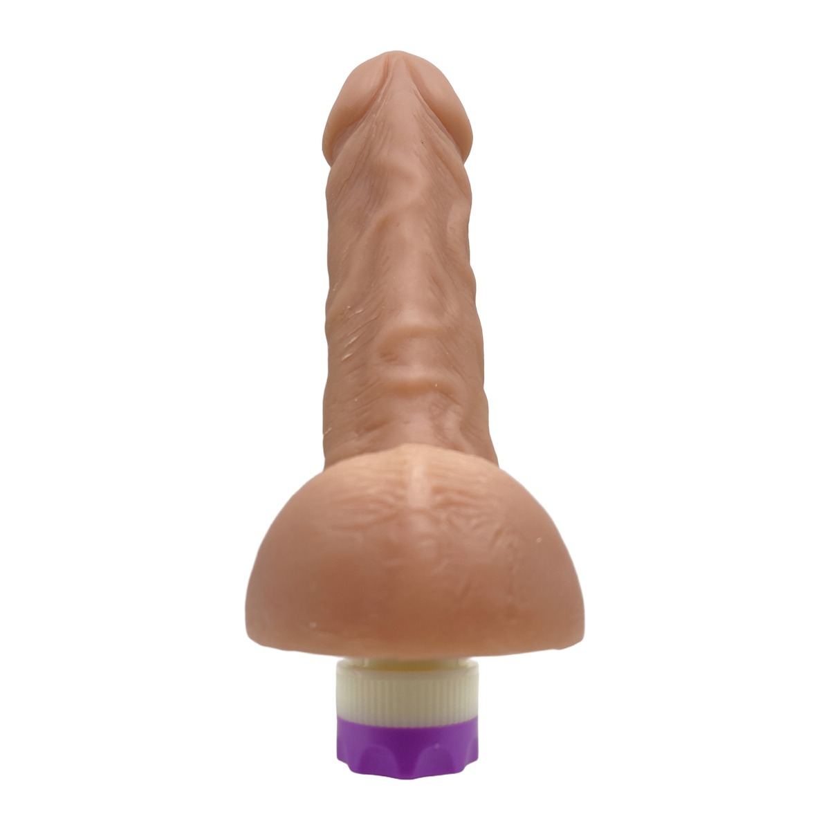 Prótese Realística 18x4,5cm com Vibro Recarregável - Bege — foto 3