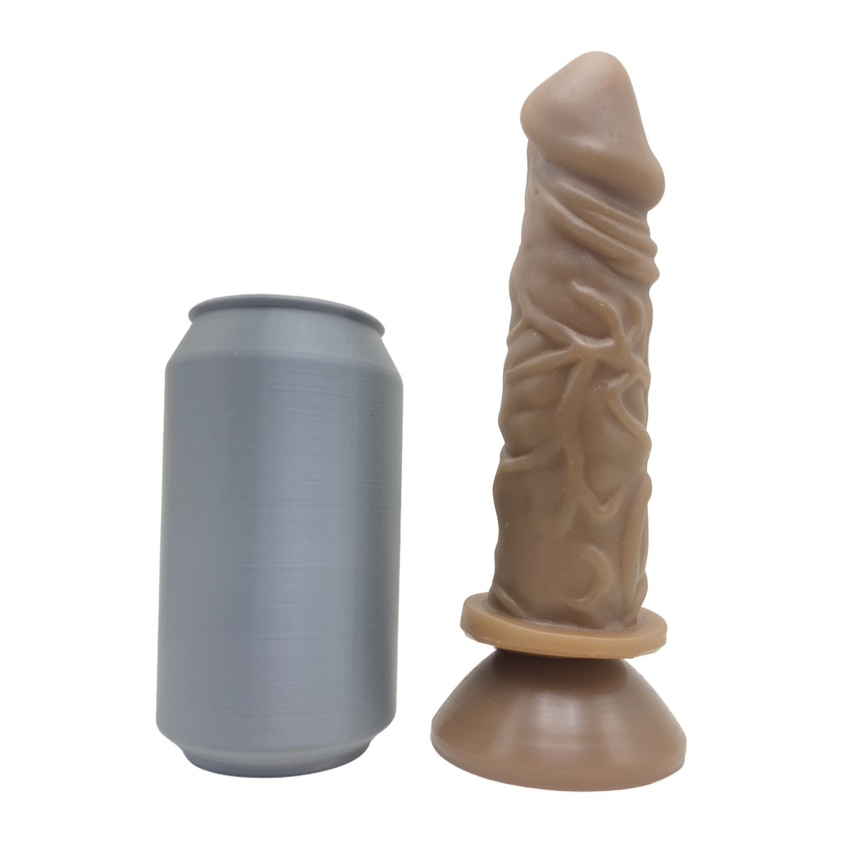 Prótese Realística 16x4cm com Ventosa - Chocolate — foto 5