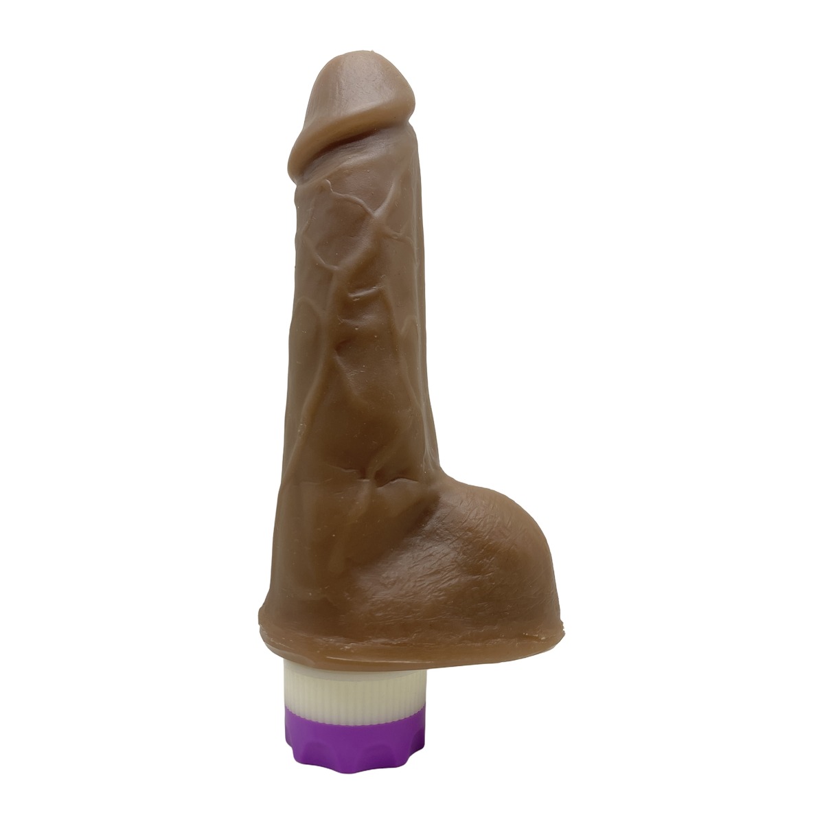 Prótese Realística 16x4cm com Vibro - Chocolate — foto 1