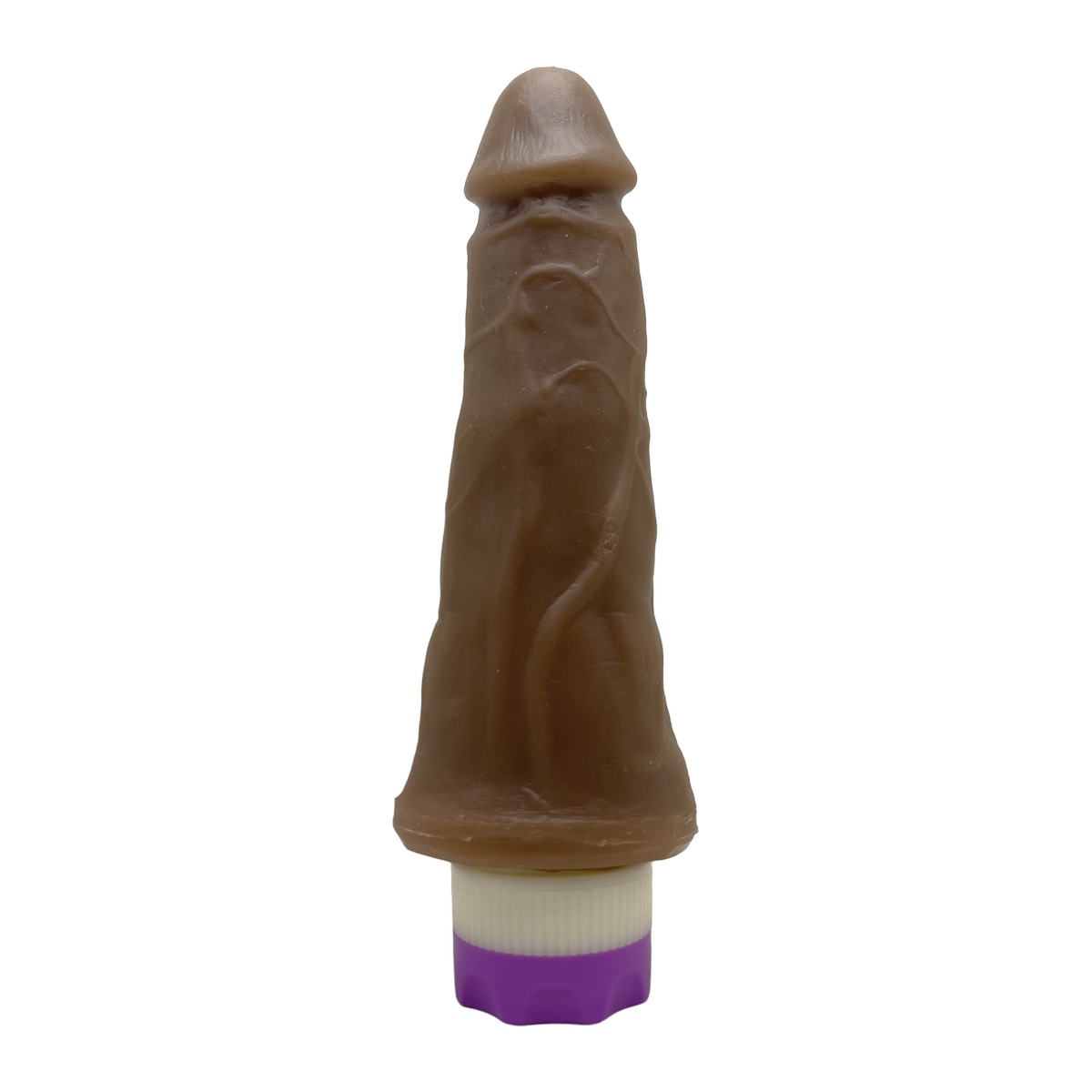 Prótese Realística 16x4cm com Vibro Recarregável - Chocolate — foto 2