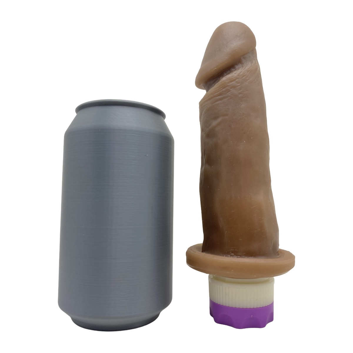 Prótese Realística 14x4cm com Vibro - Chocolate — foto 5