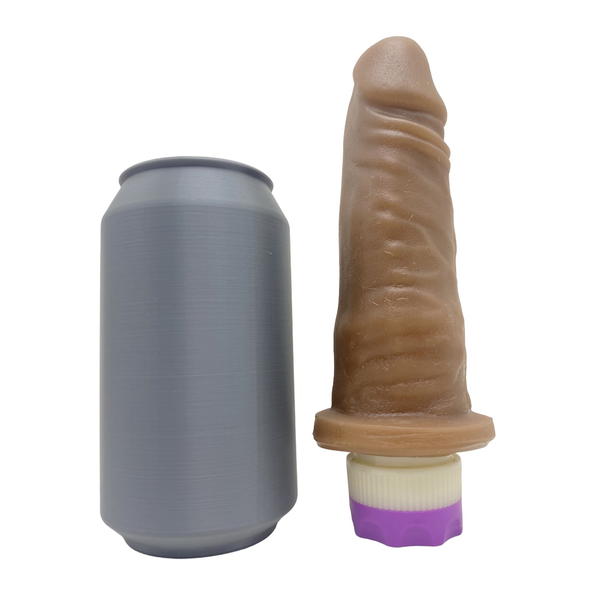 Prótese Realística 14x3,5cm com Vibro - Chocolate — foto 5
