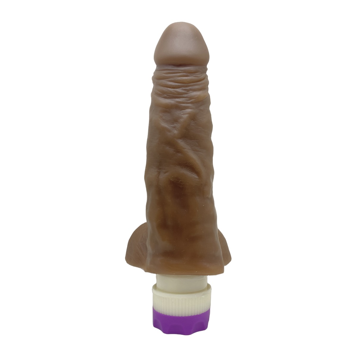 Prótese Realística 17,5x4,5cm com Vibro - Chocolate — foto 2
