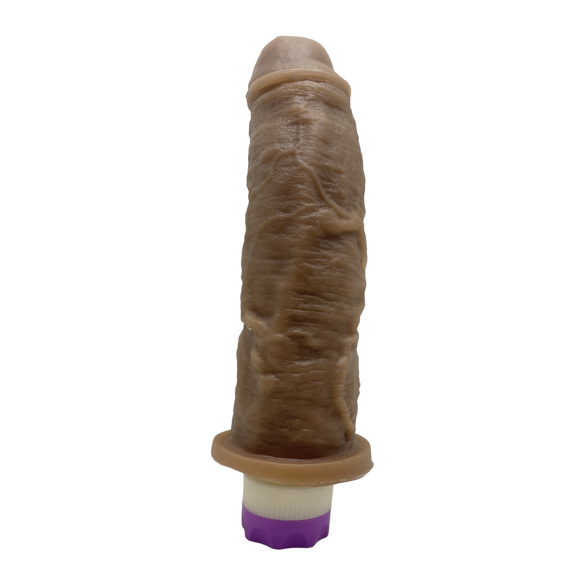 Prótese Realística 19x5cm com Vibro Recarregável - Chocolate — foto 2
