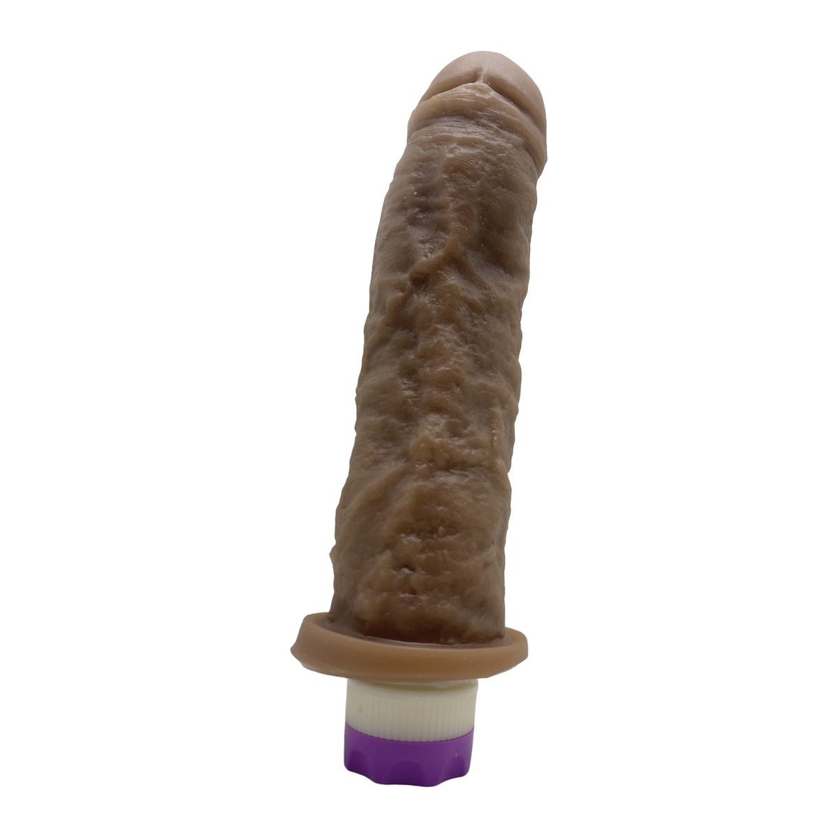 Prótese Realística 19x5cm com Vibro Recarregável - Chocolate — foto 3