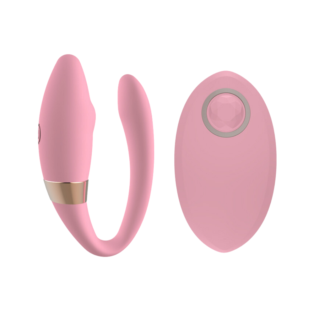 Vibrador de Casal com Controle sem Fio 10 Intensidades Rosa (1053) Recarregável — foto 1