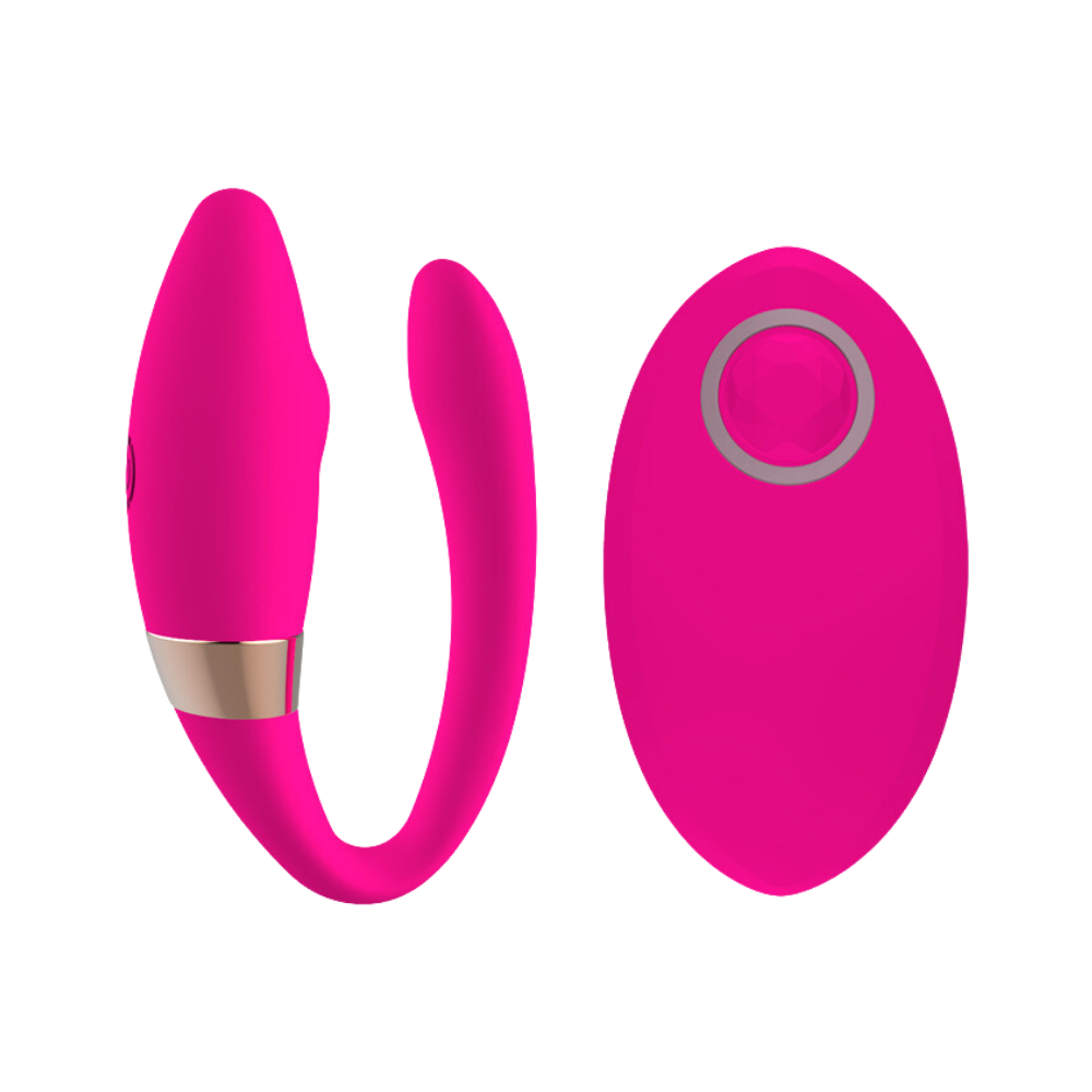 Vibrador de Casal com Controle sem Fio 10 Intensidades Pink (1053) Recarregável — foto 1