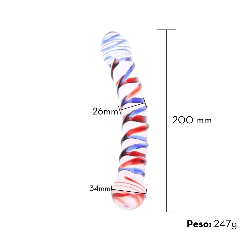 Plug Anal Escalonado de Vidro 20cm (1504) — foto 2