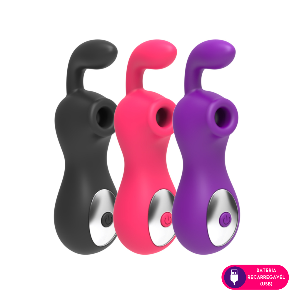 Vibrador de Clitóris Duplo Pulsação +vibração Roxo (1227) Recarregável — foto 1