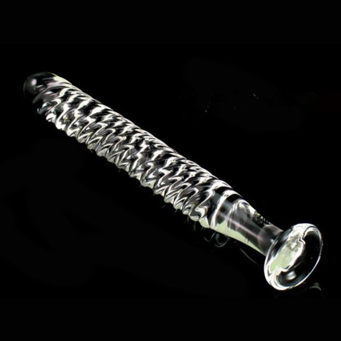 Plug Anal de Vidro com Textura 19cm (1506) — foto 1