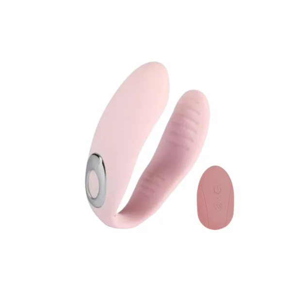 Vibrador de Casal com 10 Intensidades - Rosa Recarregável