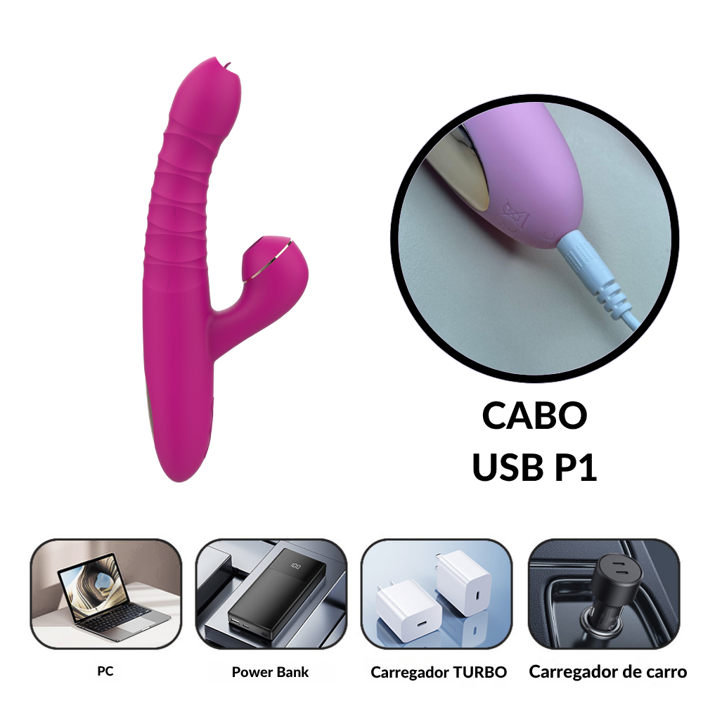Vibrador com Pulsação e Língua Mágica (5221) Recarregável — foto 4