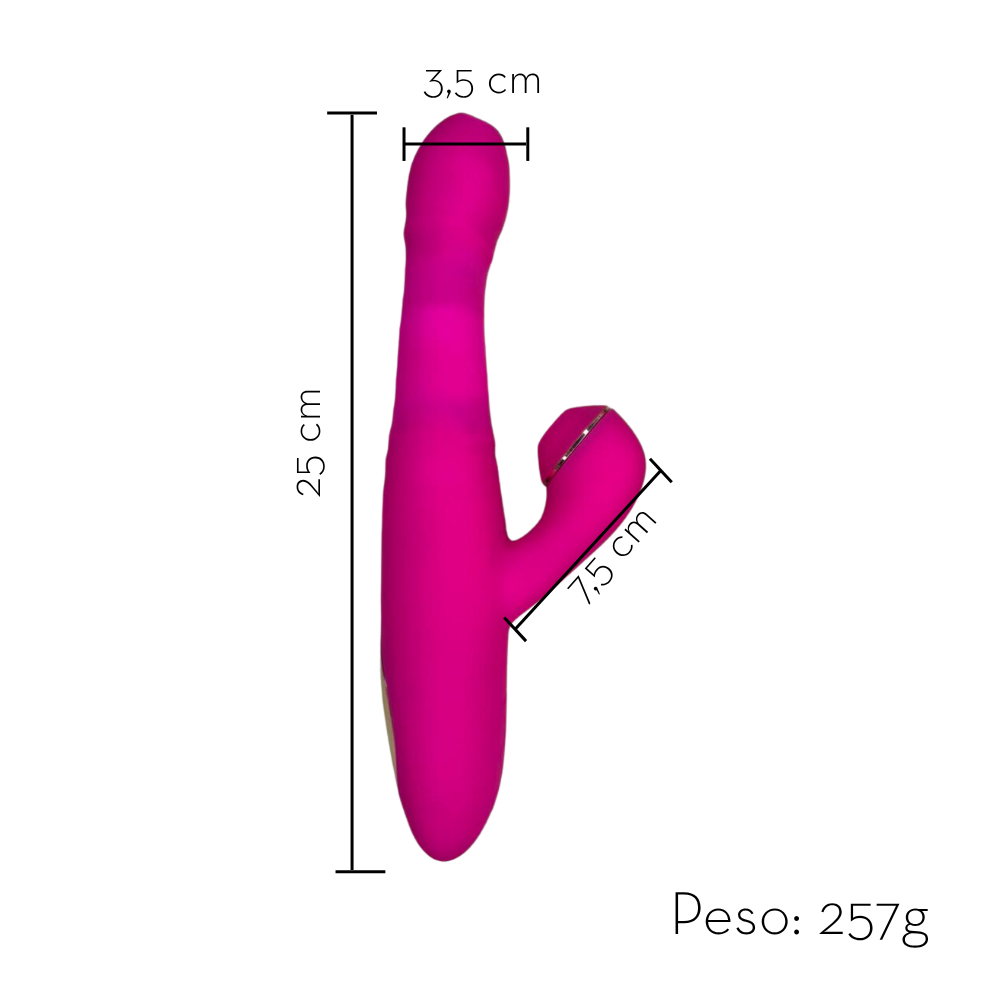 Vibrador com Pulsação e Língua Mágica (5221) Recarregável — foto 3