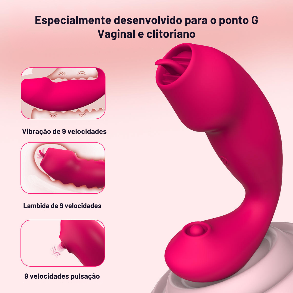 Vibradorde Casal com Pusalçao no Clitóris por Aplicativo (3414) Recarregável — foto 3