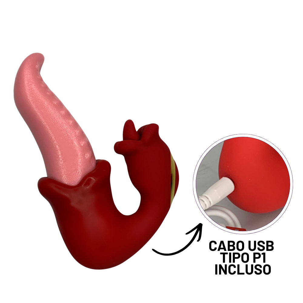 Super Vibrador de Lingua com Rotação de 360° (8794) Recarregável — foto 9