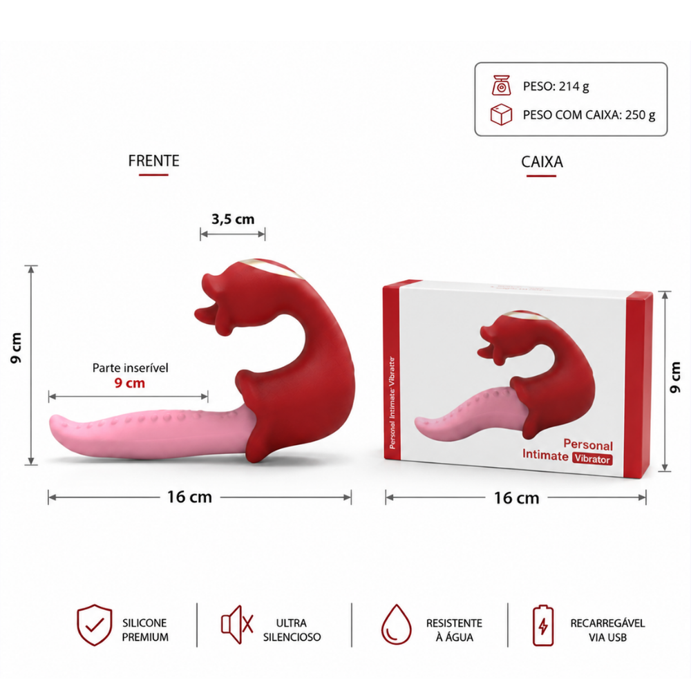 Super Vibrador de Lingua com Rotação de 360° (8794) Recarregável — foto 8
