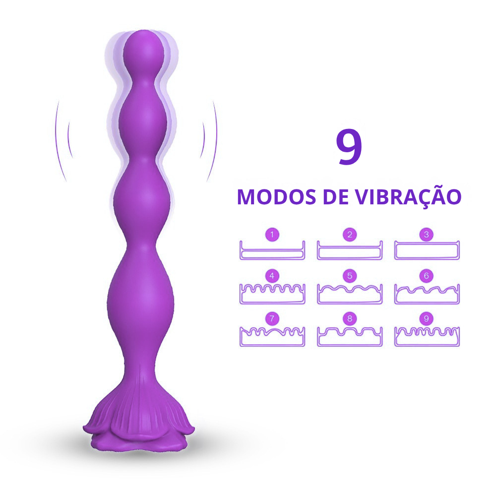 Plug Anal em Silicone com Esferas Progressivas (6246) Recarregável — foto 6