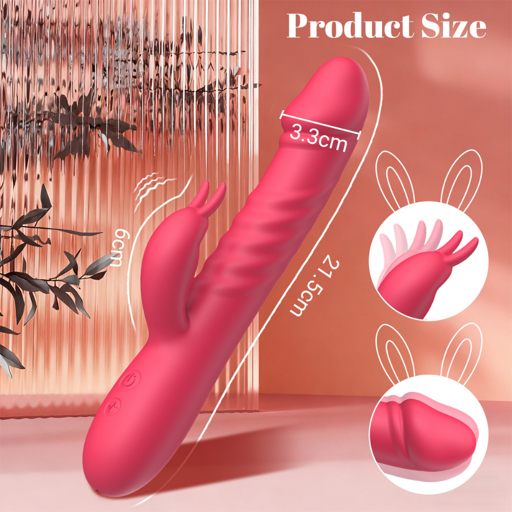 Vibrador com Estimulador Clitoriano em Formato Rabbit (5416) Recarregável — foto 3