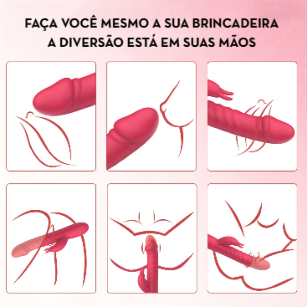 Vibrador com Estimulador Clitoriano em Formato Rabbit (5416) Recarregável — foto 2