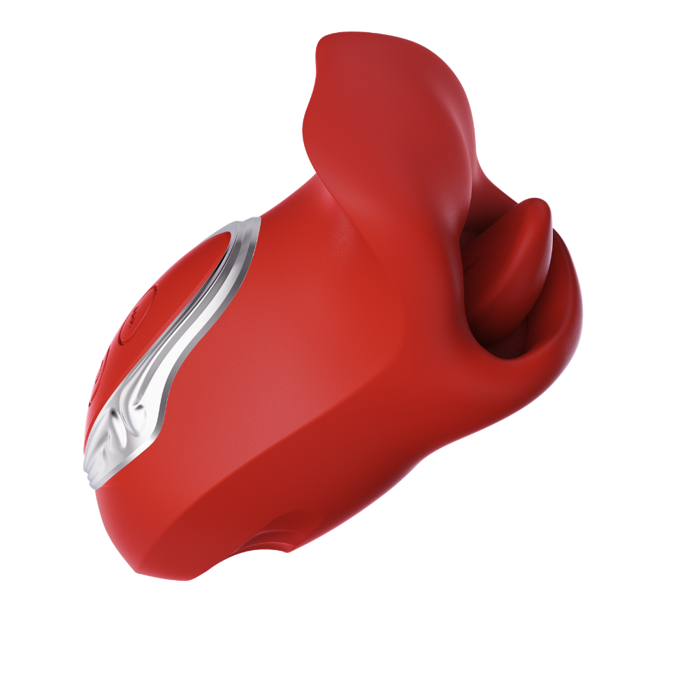 Vibrador de Clitóris em Formato de Boca com Língua Vibratória e Movimento (8518) Recarregável — foto 4