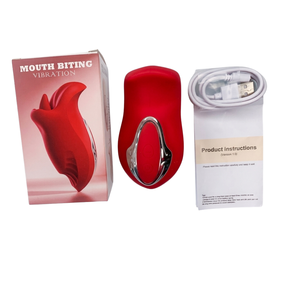 Vibrador de Clitóris em Formato de Boca com Língua Vibratória e Movimento (8518) Recarregável — foto 2