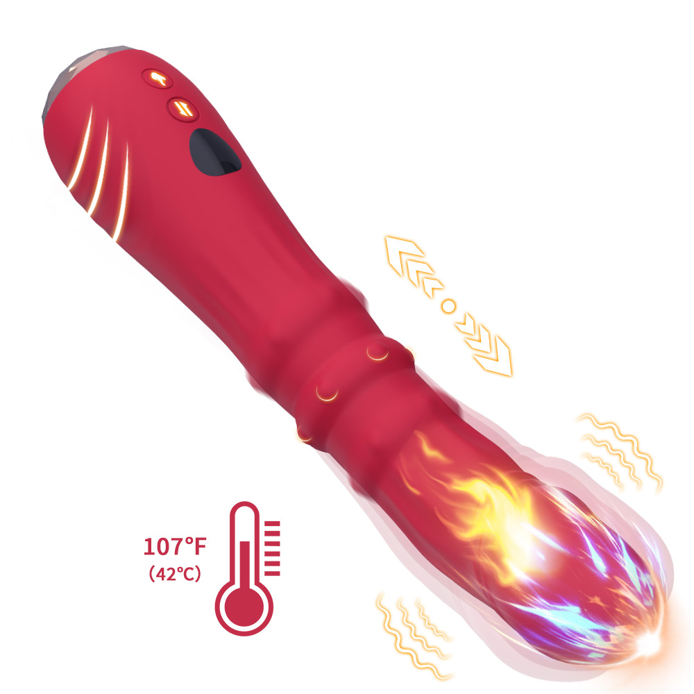 Vibrador Ponto G com Aquecimento Ponta Móvel e Esferas Vai e Vem (3828) Recarregável — foto 7