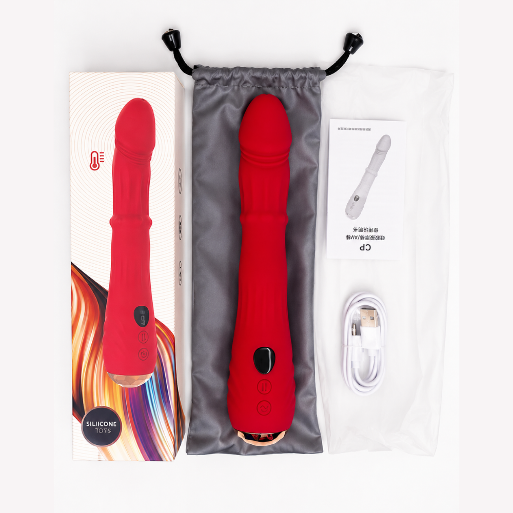 Vibrador Ponto G com Aquecimento Ponta Móvel e Esferas Vai e Vem (3828) Recarregável — foto 2