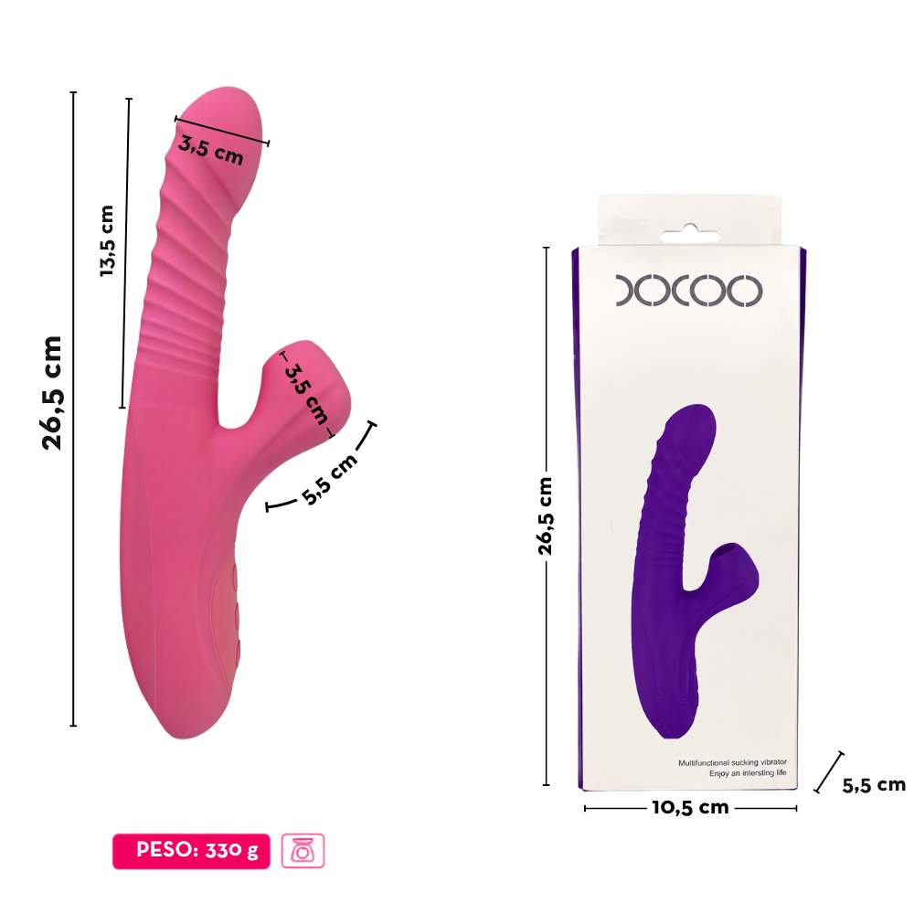 Vibrador com Pulsação Vai e Vem C/Aquecimento Rotação 360º (5223) Recarregável — foto 7