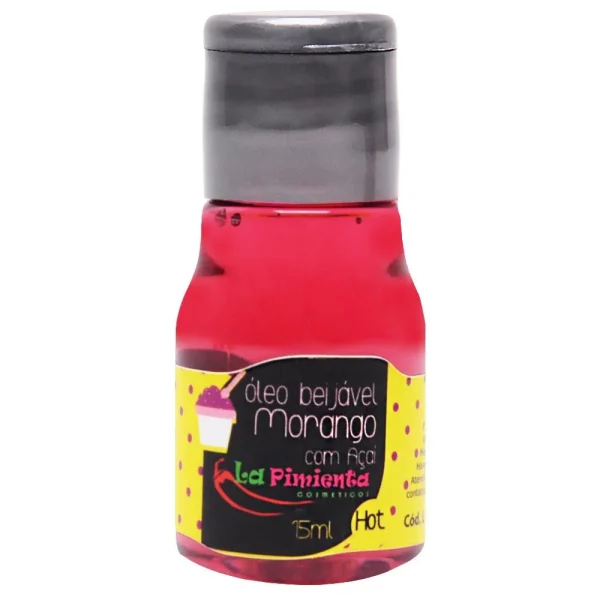 Óleo Beijavel Hot 15ml Morango com Açai