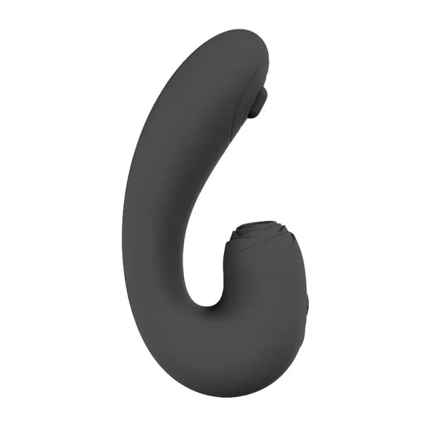 Vibrador Ponto G com Pulsação no Clitóris - Preto Recarregável