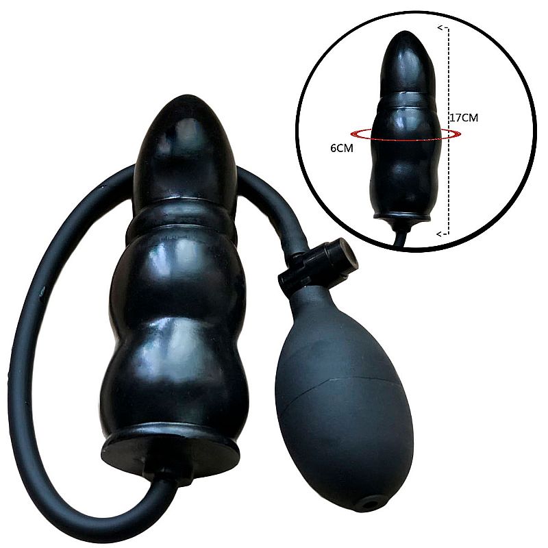 Plug Anal Escalonado - Silicone Inflável - 15.5 X 5.0 (9249) — foto 1