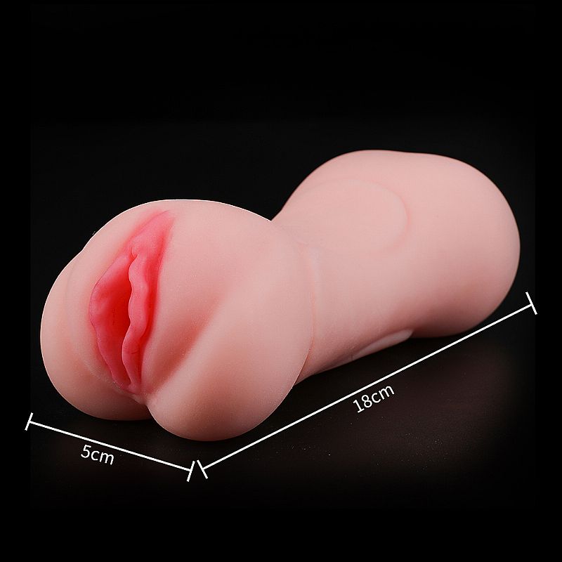 Masturbador Masculino em Formaro de Vaginas Duplo 18x5cm (6771) Marrom — foto 2