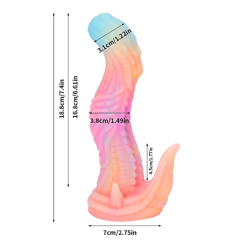 Dildo Alien Fluorescente - 18,8 x 3,8 (9831) — foto 2