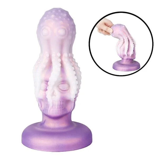 Plug Anal Com Formato de Caveira e Polvo - 14,5 x 5,2 (9835)