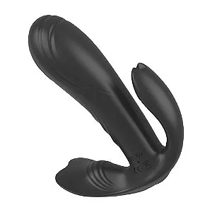 Vibrador Multifuncional com Controle Preto