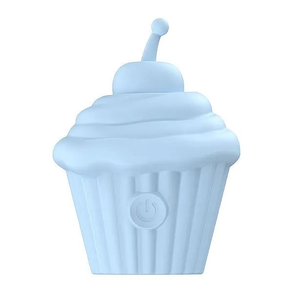 Cupcake Vibratório para Clitóris e Mamilos - Azul Recarregável