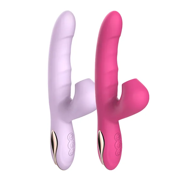 Vibrador com Pulsação de Clitóris e Esferas Sobe e Desce - Pink