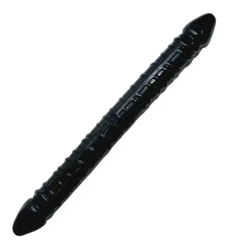 Protése Peniana de Silicone Dupla Longão Preto
