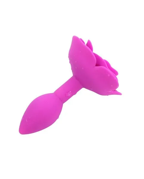 Plug Anal em Silicone com Formato de Flor Pink Tamanho P