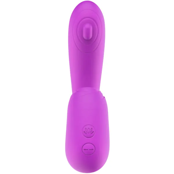 Vibrador Ponto G com Pulsação no Clitóris - Roxo Recarregável