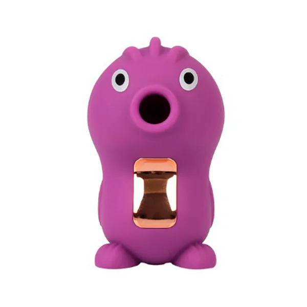Vibrador de Clitóris Pinguim com Pulsação - Roxo Recarregável