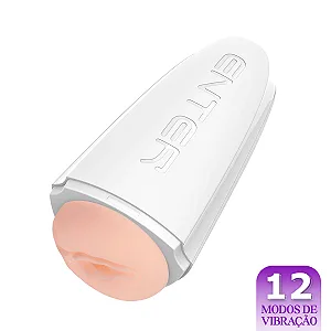 Masturbador Masculino Cup Vibratório Branco Recarregável